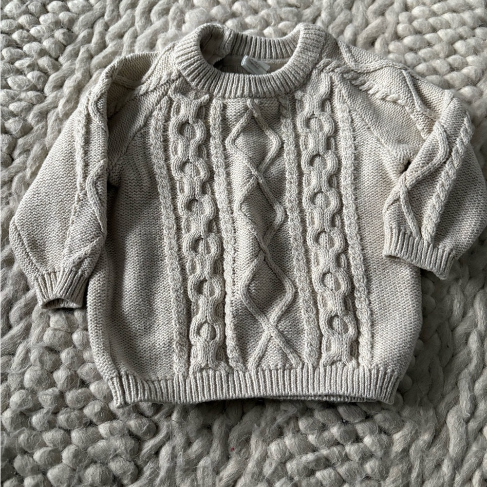 Baby cable knit sweater set